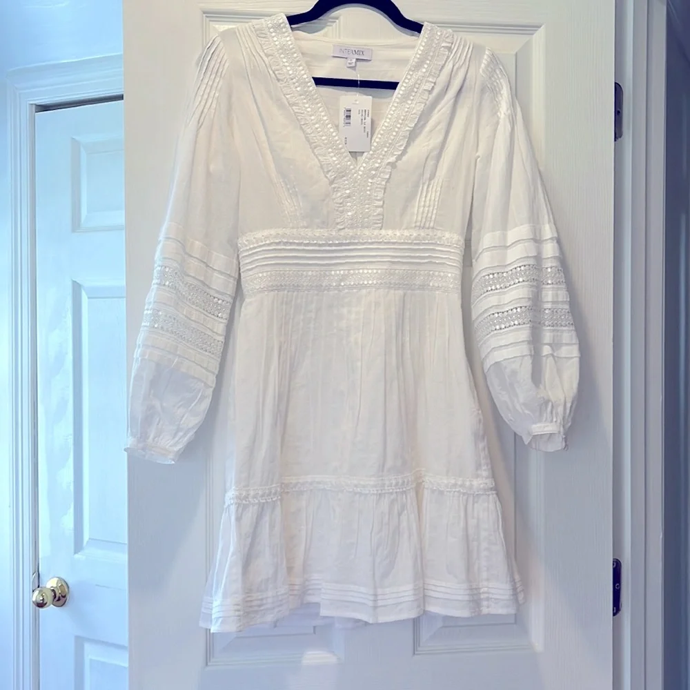Intermix Long Sleeve Cotton Mini-Dress - Picture 7 of 7